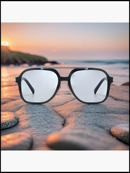 Trendy Square Aviator Style Sunglasses with UV400 Protection main image 6